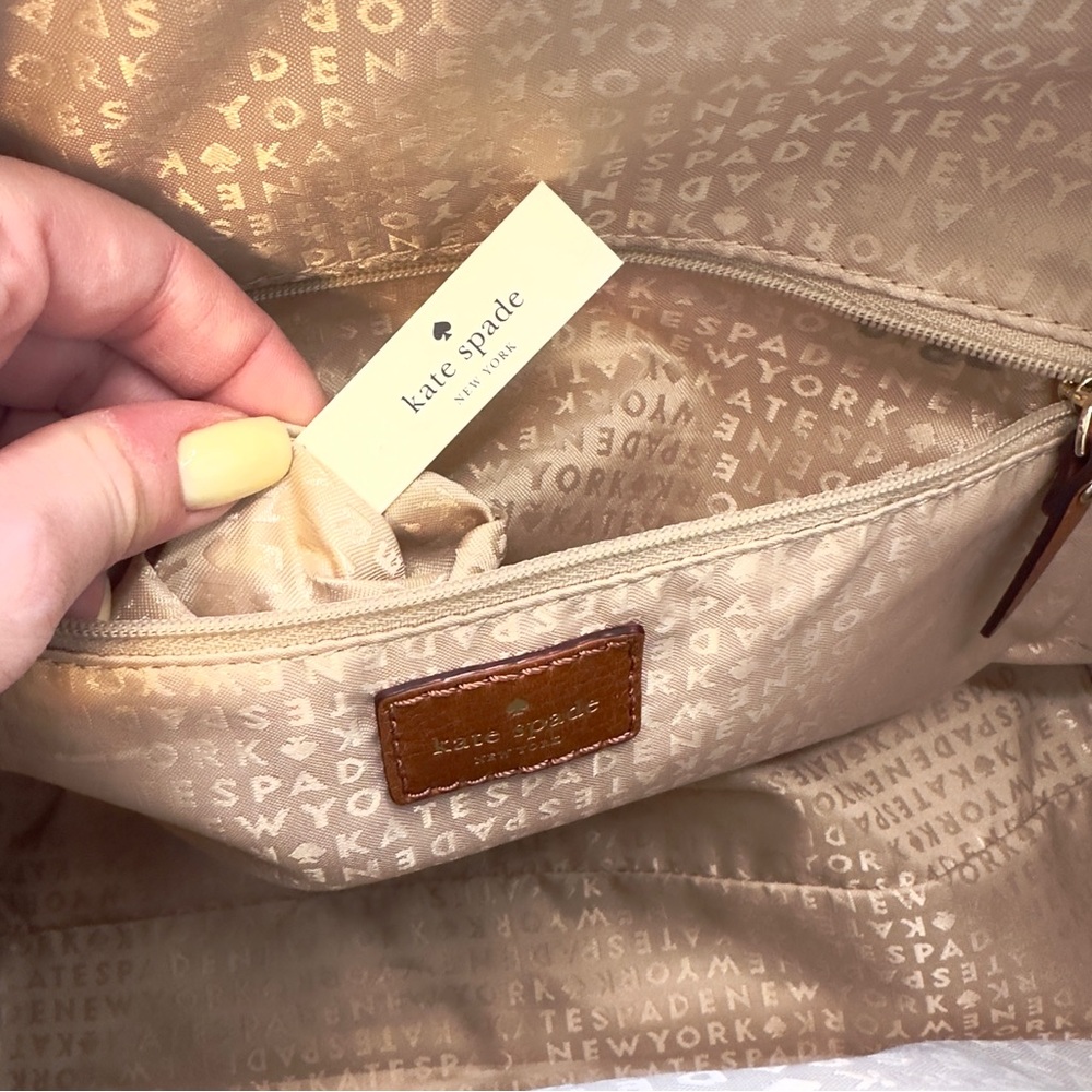 🌺 Kate Spade New York Oak Island Kaleigh Satchel Bag – Striped Canvas - Picture 10 of 10